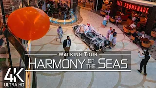 【4K 60fps】🇺🇸 VIRTUAL WALKING TOUR:🚶 «HARMONY OF THE SEAS - Royal Caribbean» 🎧 NO COMMENT📺ASMR Cruise