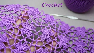 Нежнейший УЗОР для вязания крючком  SUPER EASY Beautiful Flower Pattern Crochet KNİTTİNG PATTERNS