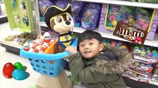 Doing Shopping at the SuperMarket and Hide and Seek with Chase Paw Patrol!