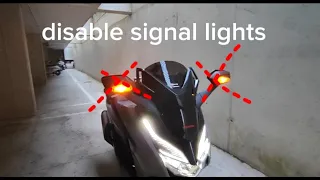 honda forza nss turn off disable signal lights