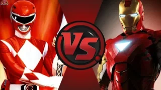 Red Ranger vs Iron Man (Power Rangers vs Marvel)! Cartoon Fight Night Episode 30!