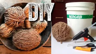 5 DIY JUTE (jute rope) craft ideas and DIY plastic buckets. Jute craft ideas easy.