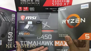 AMD Ryzen 5 3600 msi B450 TOMAHAWK MAX 970 EVO GALAX GAMER II PLUS AMD RADEON RX 5700 XT 8GB MECH OC