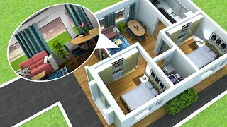2 Bedroom Budget House Design With  Floor Plan || Home Design Idea