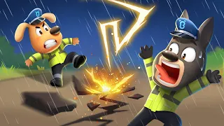 Thunderstorm Safety🌩️| Outdoor Safety Tips | Cartoons for Kids | Police Cartoon | Sheriff Labrador
