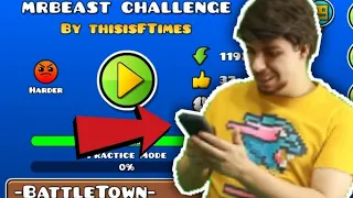 MrBeast played my geometry dash LEVEL!? | Geometry Dash 2.2