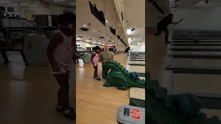 Our Toddler's first time bowling...🤣