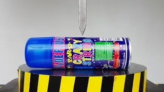 EXPERIMENT HYDRAULIC Guillotine 100 TON vs Silly String