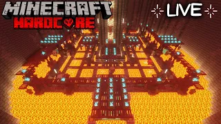 Building a Nether Hub Basement in Hardcore Minecraft - Survival Let's Play 1.20