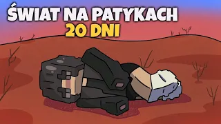 20 DNI NA PŁASKIM CZERWONYM ŚWIECIE Z PATYKAMI W MINECRAFT!