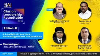 3AI Clarion Leadership Roundtable: AI & Analytics in Insurance–Accelerating Business Transformation