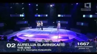 Atlikėja Aurelija Slavinskaitė „The End" | Eurovizijos dainų konkurso pirmasis turas