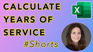 How To Calculate Years Of Service In Excel - XLS Formula | #Shorts