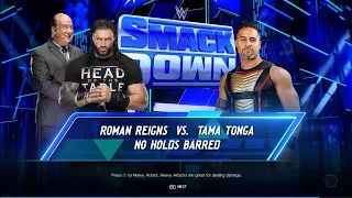 WWE 2k24 - Roman Reigns Vs Tama Tonga - No Holds Barred Match | SmackDown