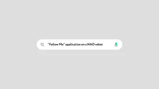 “Follow Me” application on a NAO robot by using Python NaoQi