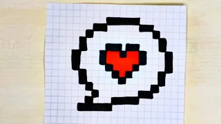 How to draw a heart with pea art❤️#pixelart