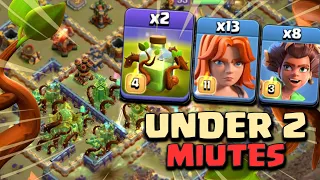 This OverGrowth Spell Combo Destroys Base Under 2 Minutes! Best TH16 Ground Attack Strategy - Coc