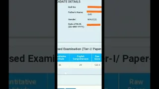 My score card SSC CGL 2021 TIER-1