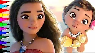 Disney Princess of the Pacific MOANA Coloring Book / Coloring Page Kids Fun Art Learning For Kids