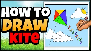 How to Draw a Kite | Spring Art for Kids | Brain Break | Art Hub