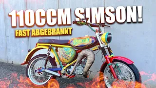 SIMSON mit 110ccm FAST ABGEBRANNT!!!