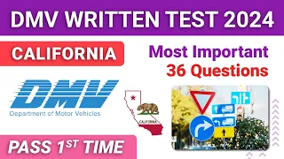 California DMV Written Test 2024 | 36 most important question