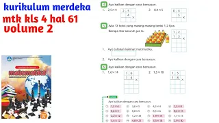 Matematika kelas 4 volume 2 halaman 61 kurikulum merdeka