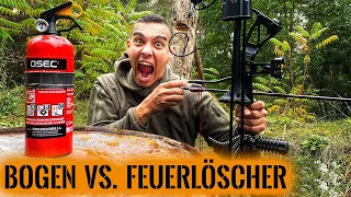 BOGEN vs FEUERLÖSCHER & WIKINGER-SCHILD | Bogen überlebt nur knapp.. | Survival Mattin