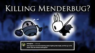 Does killing MENDERBUG have consequences?