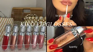 3D HYDRA LIPGLOSS KIKO MILANO 💄💋✨| try on & swatches