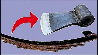 Axe blade made from leaf springs