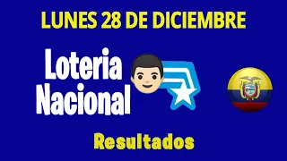 Resultado del sorteo de la loteria nacional de Ecuador del Lunes 28 de Diciembre de 2020