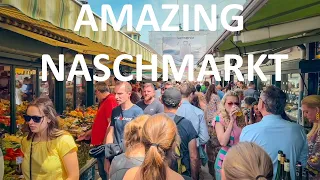 Vienna Naschmarkt Walking Tour, most POPULAR Market in Vienna 2024 | 4K HDR