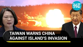 'China will pay a heavy price': Taiwan tanks rain fire as Taipei warns Beijing amid invasion fear