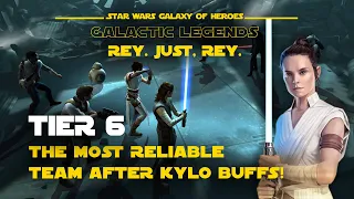 How to conquer Tier 6 after Kylo buffs -  Rey Galactic Legend Event | SWGOH