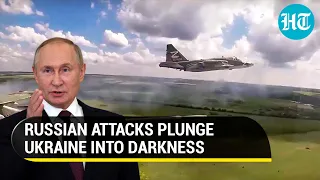 Russia's Su-25 fighter destroys Ukrainian positions; Blackout in Ukraine Towns, exodus in Kherson