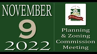 City of Fredericksburg, TX - Planning and Zoning Meeting - Wednesday, November 9, 2022