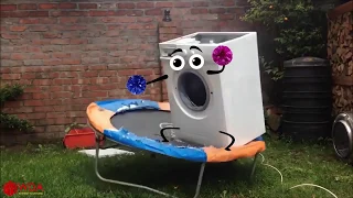 Washing Machine Destruction | Washing Machine Dancing With Rock Inside - Woa Doodles