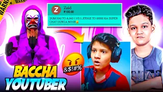 I Sent Superchat To Baccha Youtuber 🥵 On Live Angry 😯Garena Free Fire