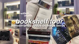 MOSTRANDO TODOS OS MEUS LIVROS | tour pela minha estante 🤍