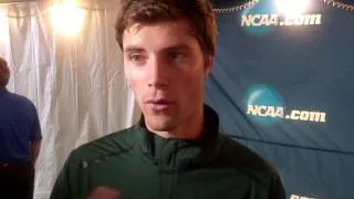 Tanguy Pepiot of Oregon talks after making 2014 NCAA steeplechase final