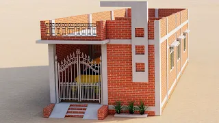 18x40 3 Bedroom Car Parking House Plan,पिलर के साथ तीन कमरे सुन्दर घर,3 bedroom Village House