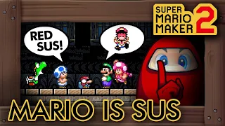 Super Mario Maker 2 - Mario is Sus (Among Us Level)