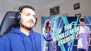 Ilias vs. Laura - 'If The World Was Ending' | The Battles | The Voice van Vlaanderen | VTM Reaction