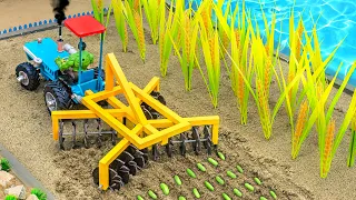 Diy mini tractor making agriculture cultivator for Rice Farming | DIY tractor plough machine