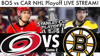 Bruins vs Hurricanes NHL Playoff Game 2 LIVE STREAM! (Round 3 Stanley Cup Series BOS/CAR Reaction)