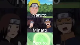 Kakashi training with Naruto Minato and Boruto