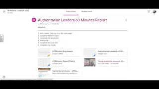 Authoritarian Leaders 60 Minutes Report Requirements