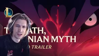 xQc reacts The Path, An Ionian Myth | Spirit Blossom 2020 Animated Trailer - League of Legends