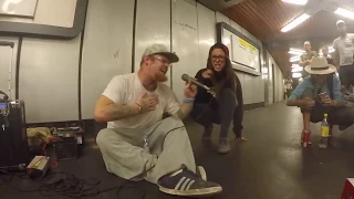 Girl joins INFIDELIX in the subway for an impromptu jam session INFIDELIX ft EllandM